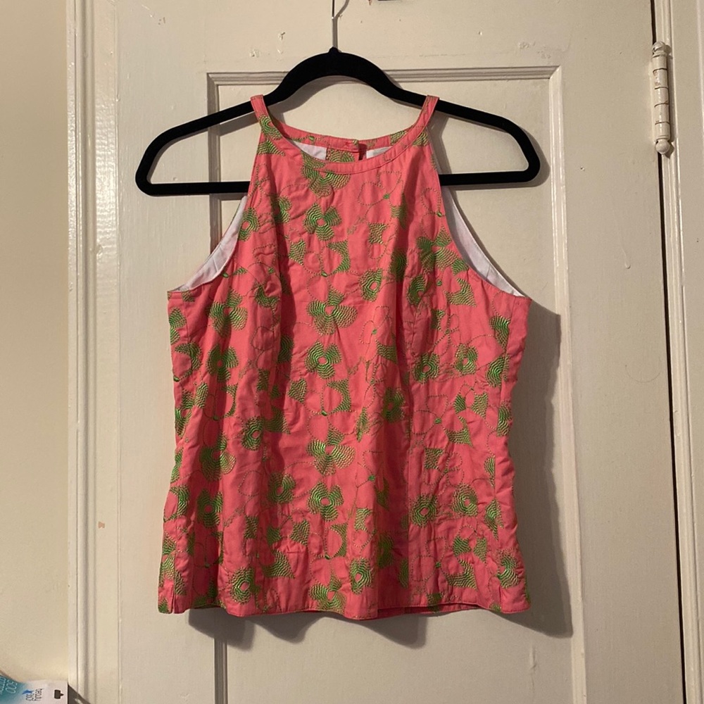 Lilly Pulitzer pink high neck top